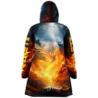 Fiery Orange Rising Phoenix Rave Cloak