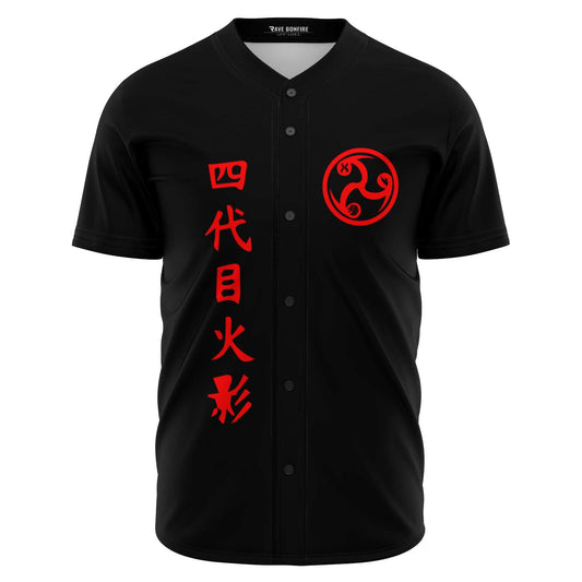 Black Silhouetted Anime Rave Baseball Jersey