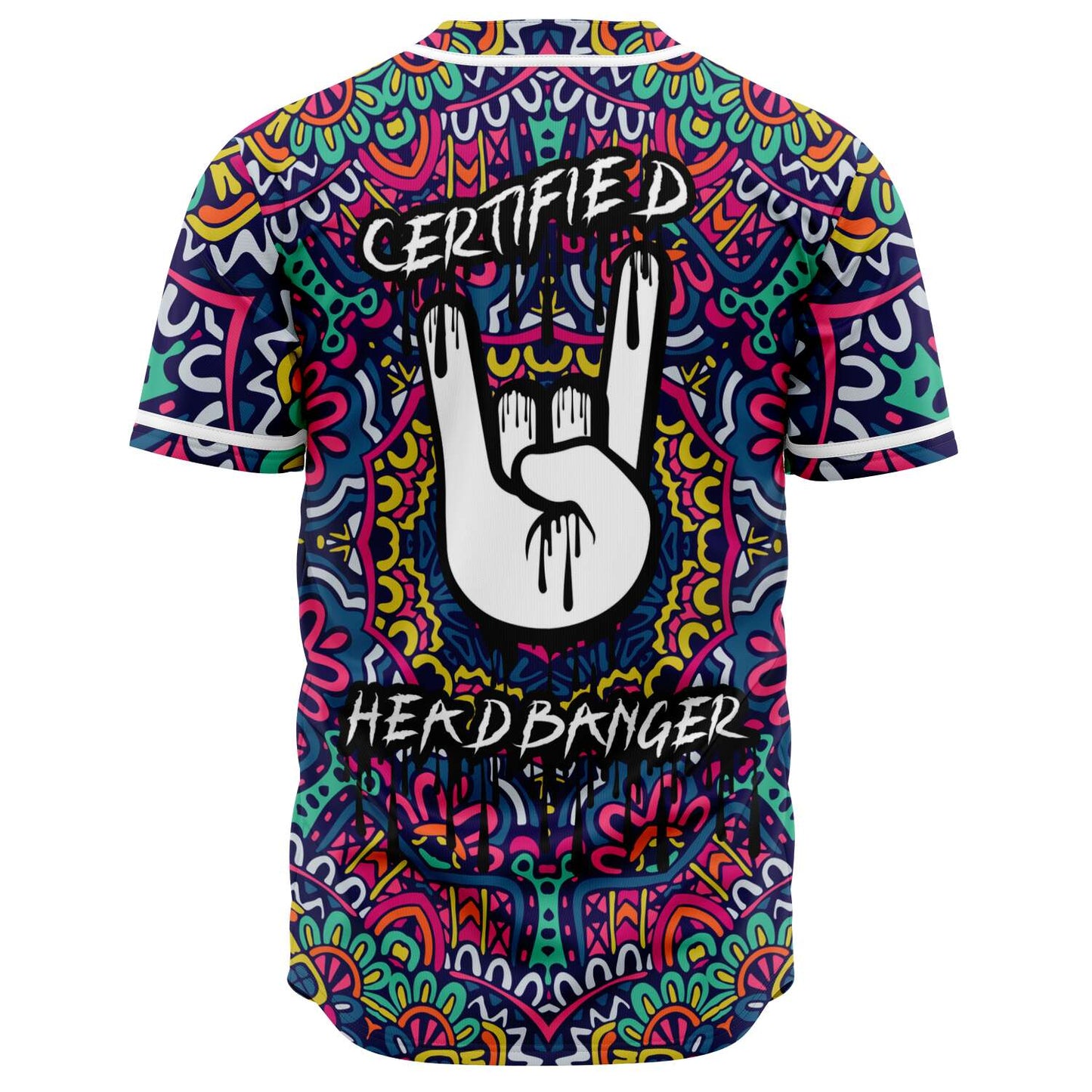 Psychedelic Mandala Rave Baseball Jersey