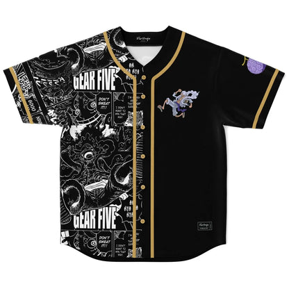 Black One Piece Rave Baseball Jersey