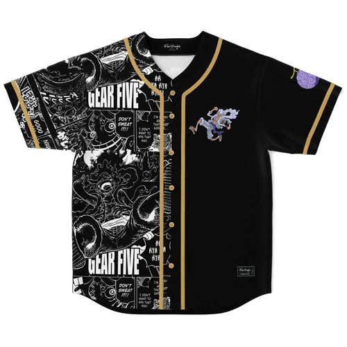 Black One Piece Rave Baseball Jersey