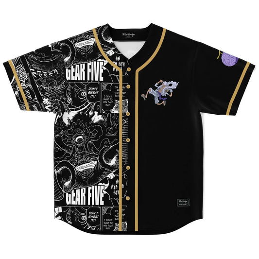 Black One Piece Rave Baseball Jersey