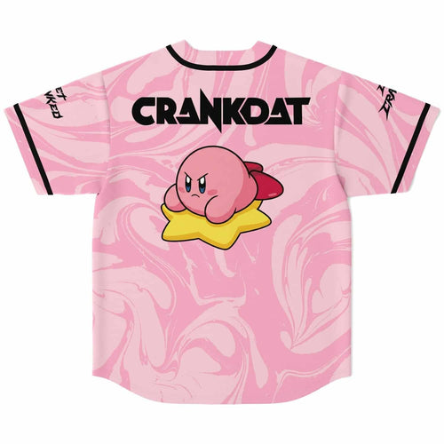 Crankdat Pink Light Liquid Marble Rave Baseball Jersey