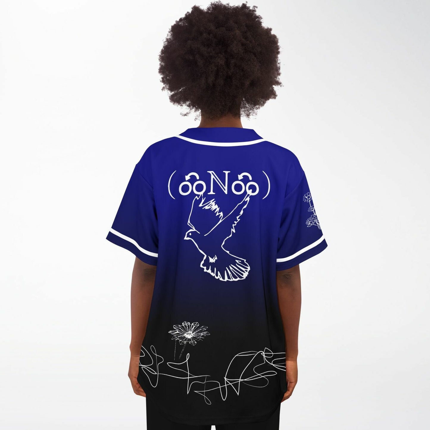 Porter Robinson Royal Blue Outline Dove Rave Baseball Jersey