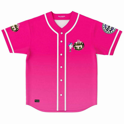 Hot Pink Bubblegum Brand Rave Baseball Jersey