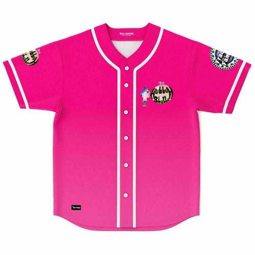 Hot Pink Bubblegum Brand Rave Baseball Jersey