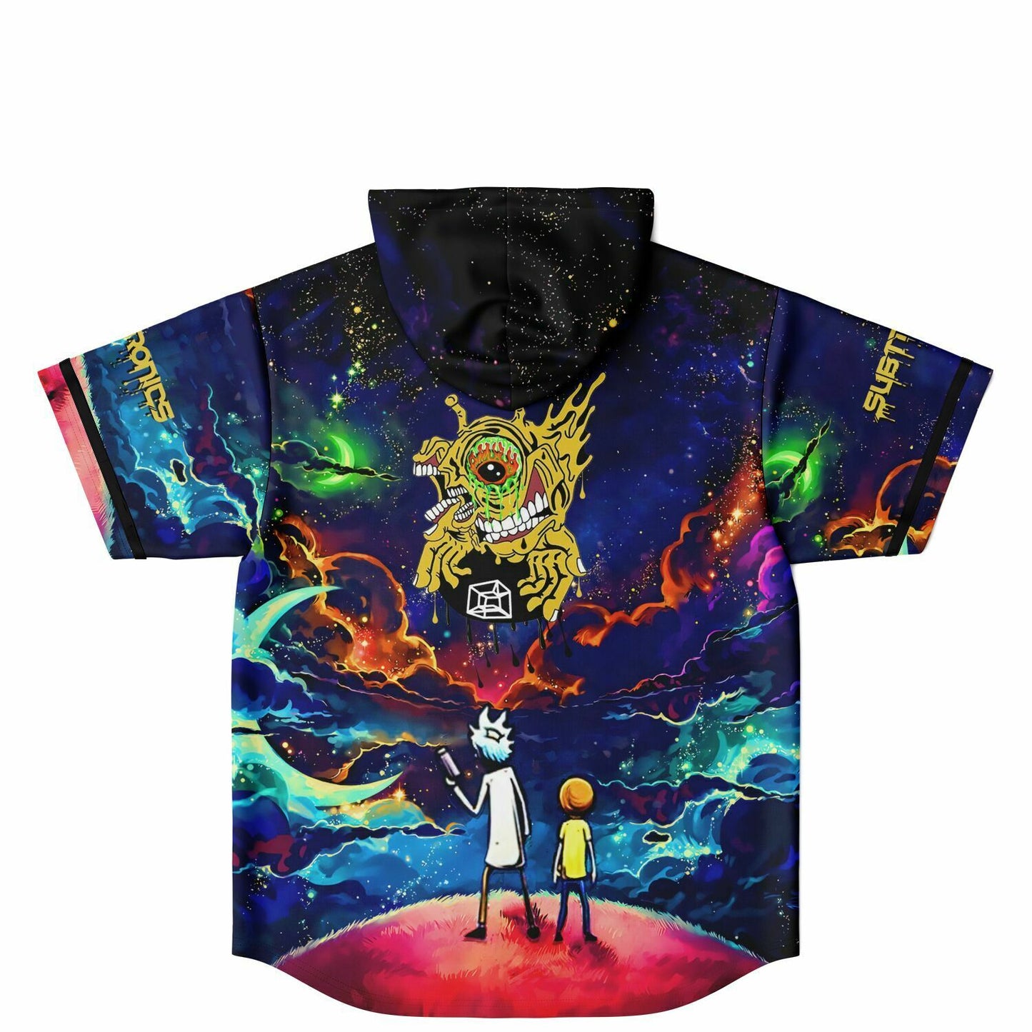 Subtronics Deep Blue Cosmic Galaxy Rave Hooded Baseball Jersey