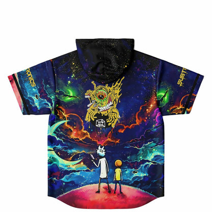 Subtronics Deep Blue Cosmic Galaxy Rave Hooded Baseball Jersey