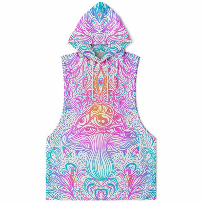 Active Mushroom Fashion Drop Armhole Hoodie