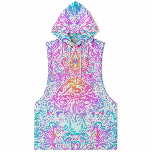 Active Mushroom Fashion Drop Armhole Hoodie