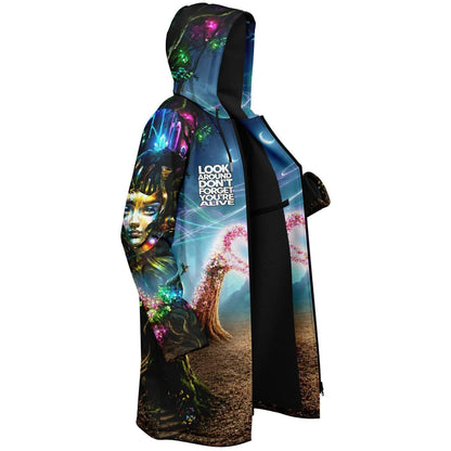 Electric Forest Deep Teal Enchanted Glowing Rave Cloak