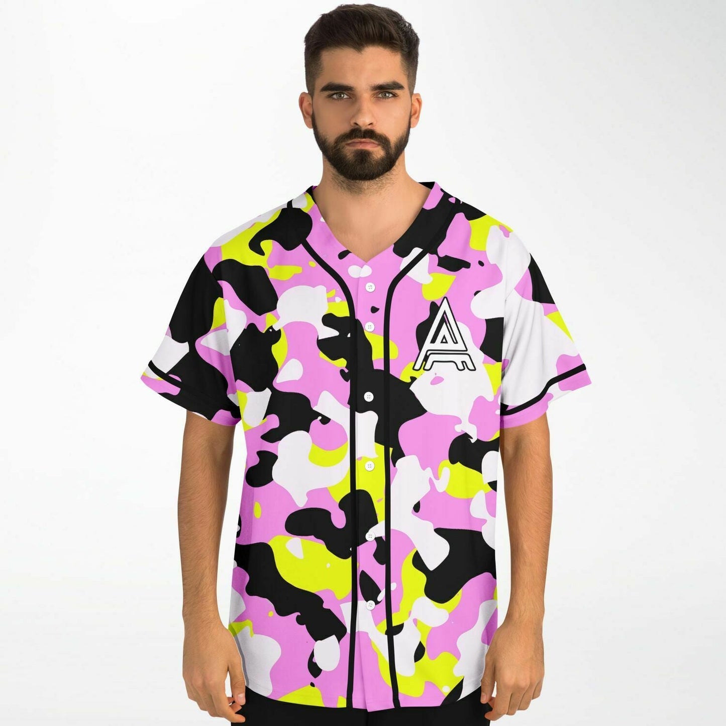 ARMNHMR Pink Camouflage Rave Baseball Jersey
