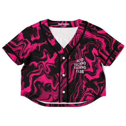 acid techno techno club Cropped Rave Top Jersey