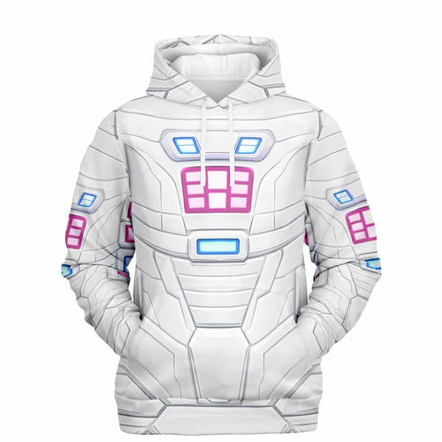 Astro Ave White Mech Armor Rave Hoodie