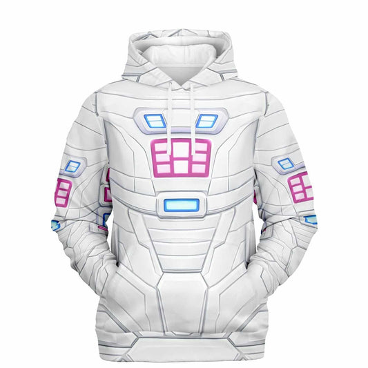 Astro Ave White Mech Armor Rave Hoodie