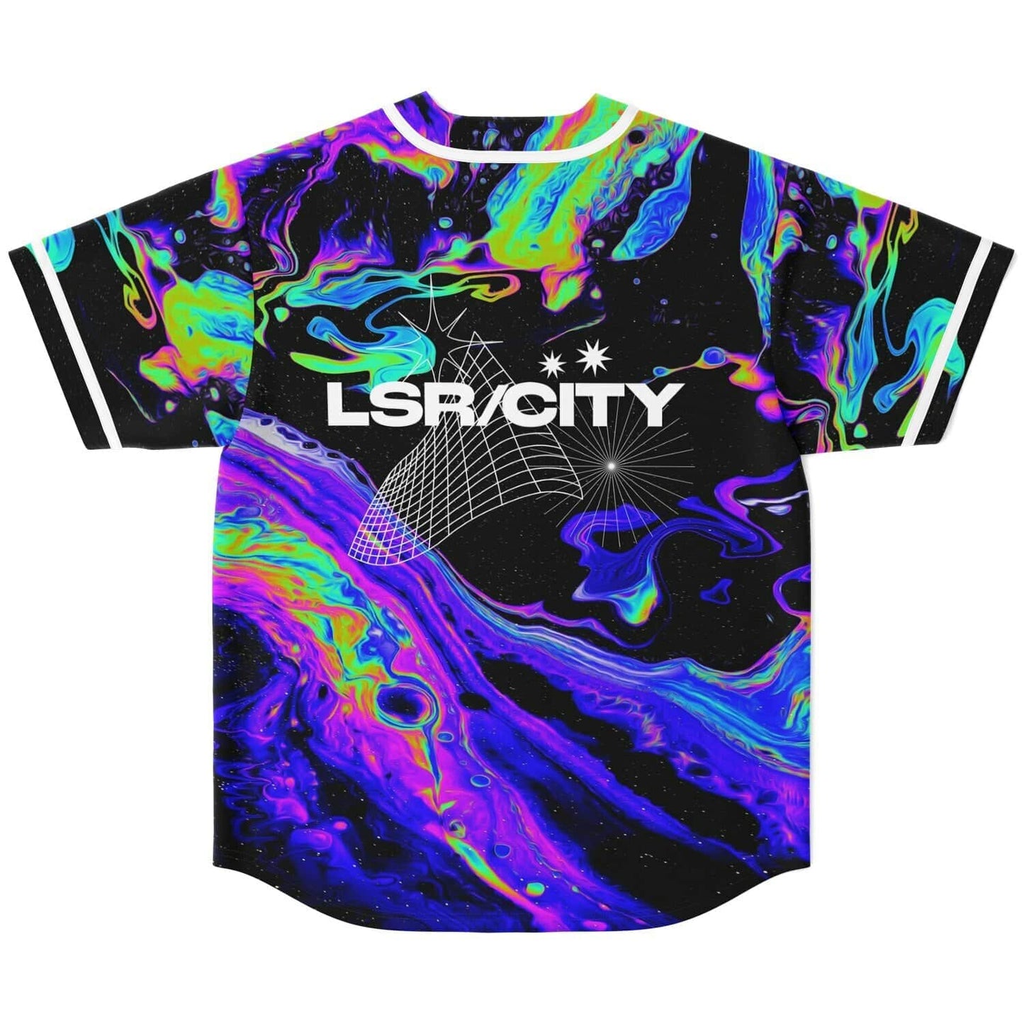 Gareth Emery Black Psychedelic Iridescent Rave Baseball Jersey