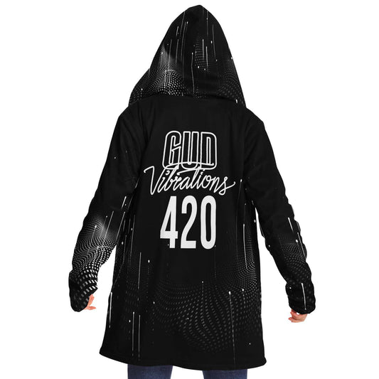 Gud Vibrations Black Halftone Dot Rave Cloak