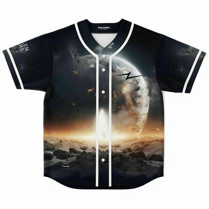Black Cosmic Astronaut Standing Rave Baseball Jersey