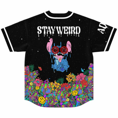 Black Starry Galaxy Top Rave Baseball Jersey