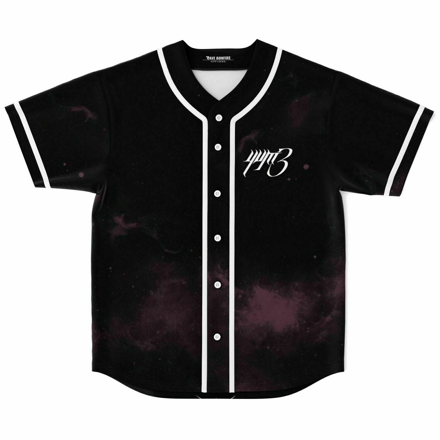 Black Smoky Galaxy Rave Baseball Jersey