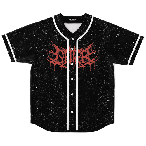 Black Spiky Death Rave Baseball Jersey