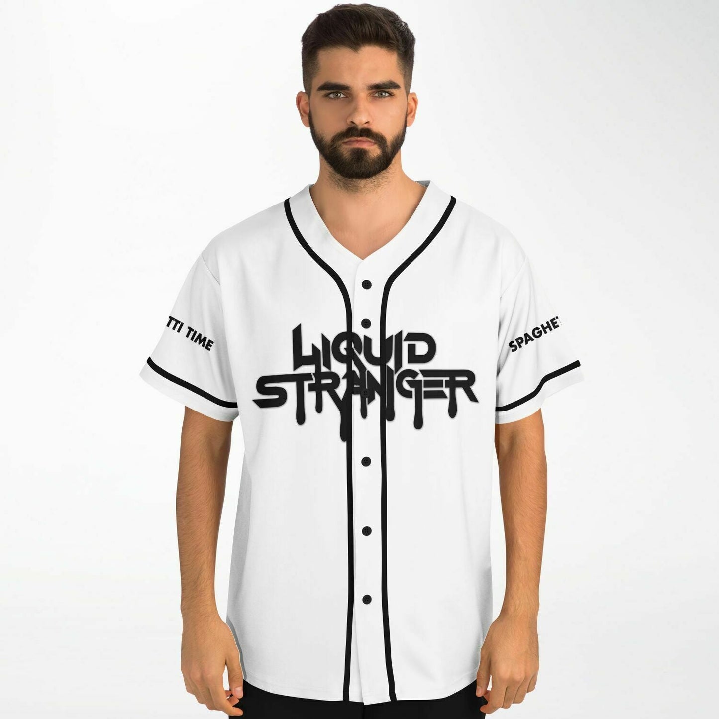 Liquid Stranger White ‘Liquid Stranger’ Rave Baseball Jersey
