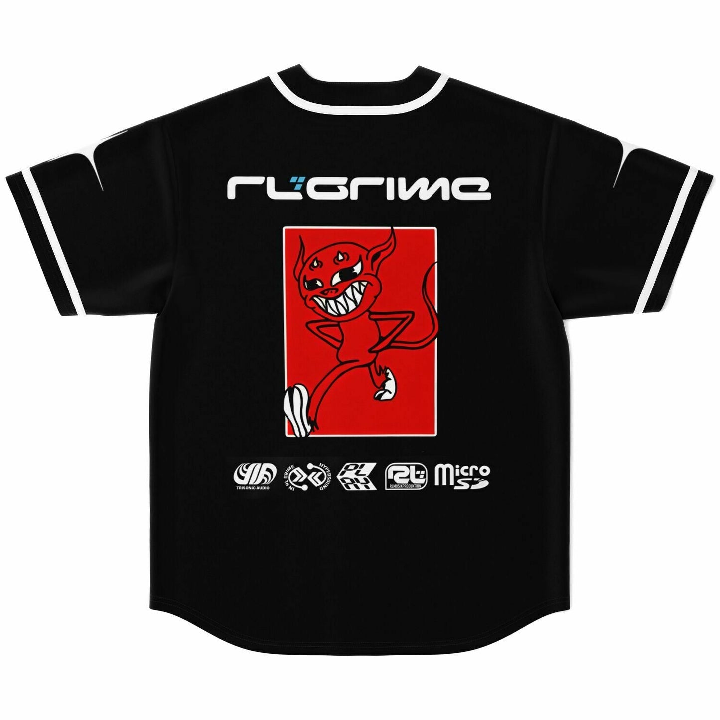 RL Grime Black Minimal Rave Baseball Jersey