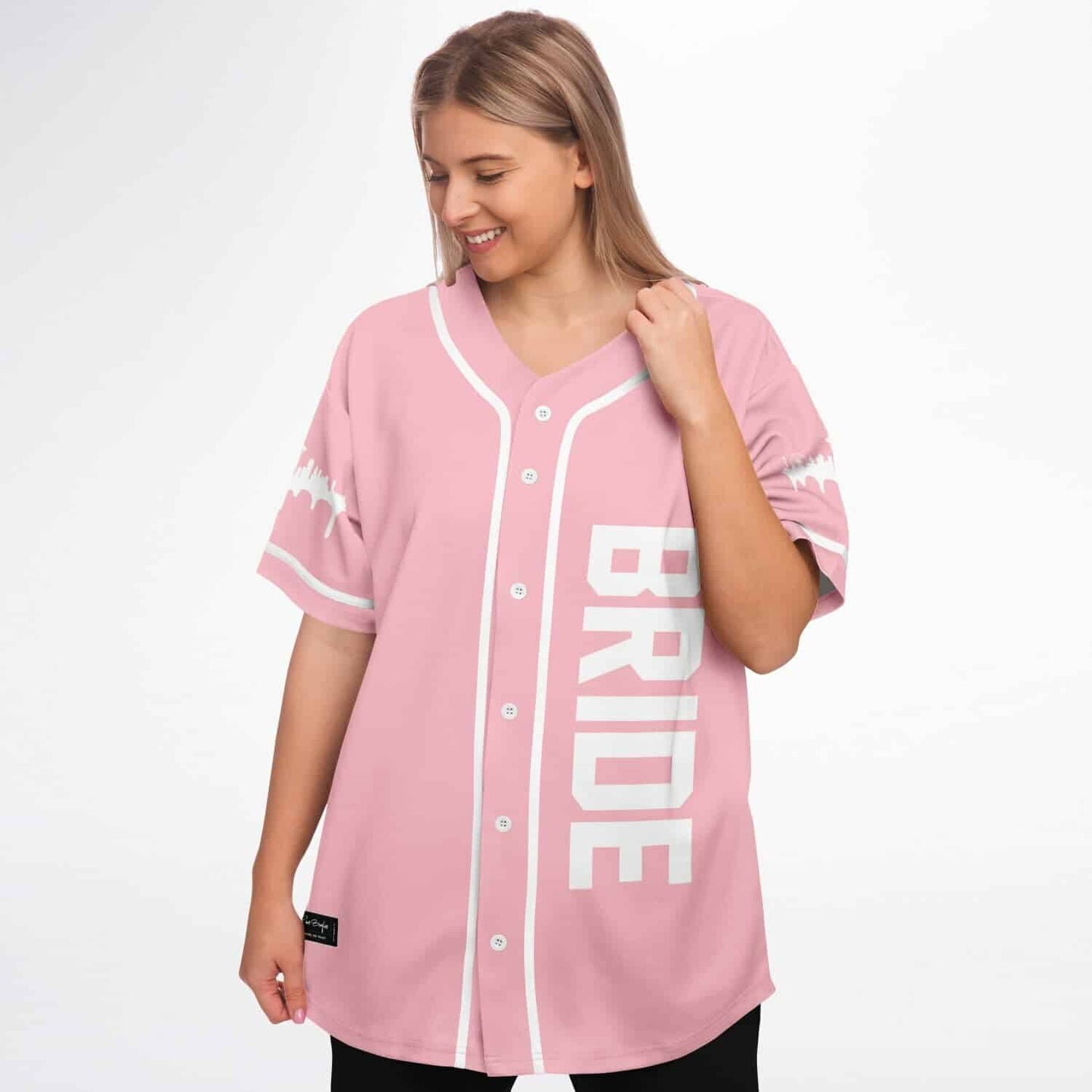 Soft Pink Minimal Team Rave Baseball Jersey