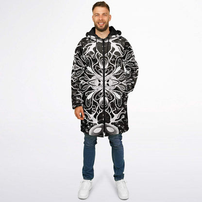Black White Symmetrical Psychedelic Rave Cloak