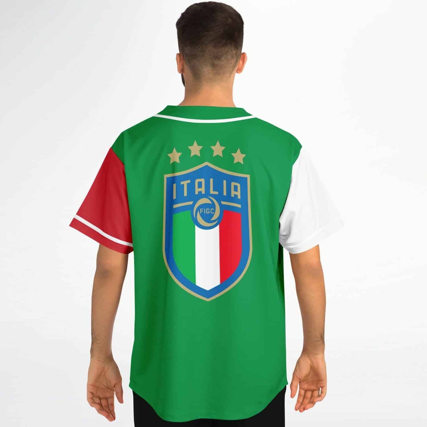 Green Italian National Rave Baseball Jersey