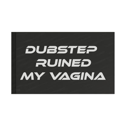 Black Text Only Rave Flag