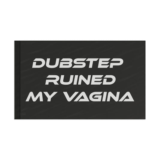 Black Text Only Rave Flag
