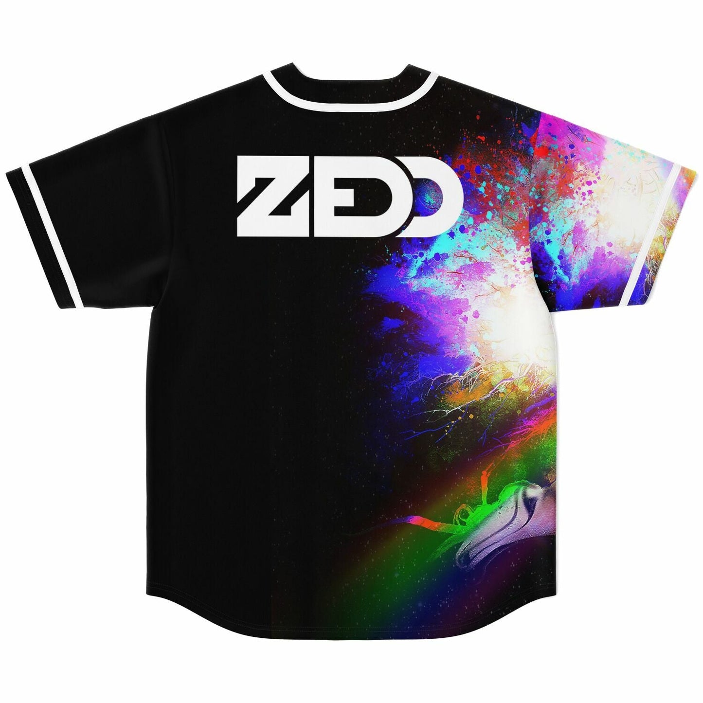Zedd Black Explosive Colorful Rave Baseball Jersey