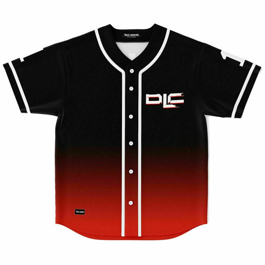 DLC Black Red Geometric Origami Rave Baseball Jersey