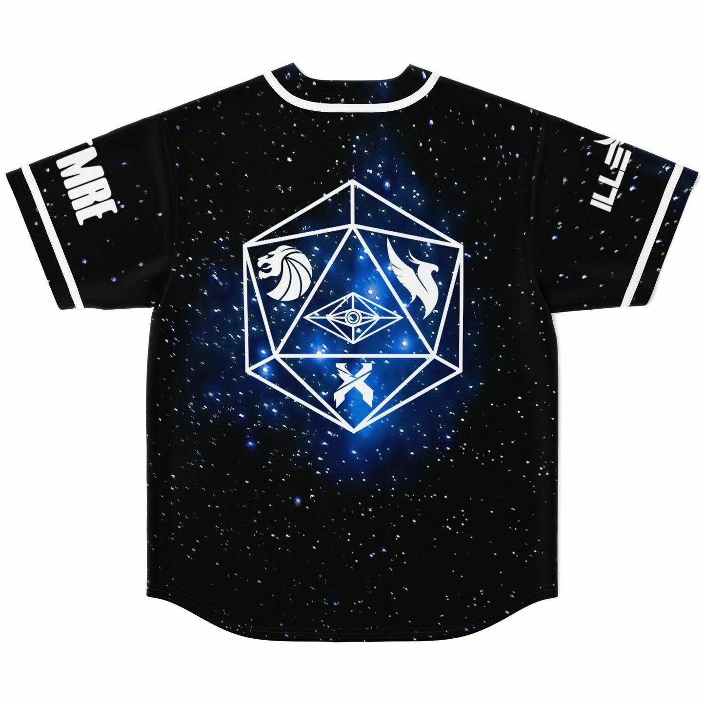 Black Deep Starry Galaxy Rave Baseball Jersey