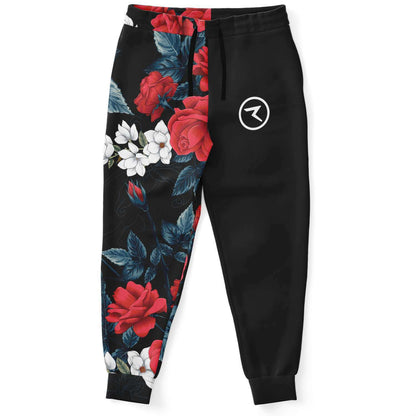 Black Floral Rave Joggers
