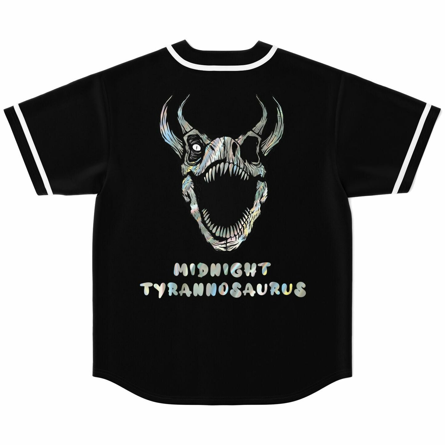 Midnight Tyrannosaurus Black Rave Baseball Jersey