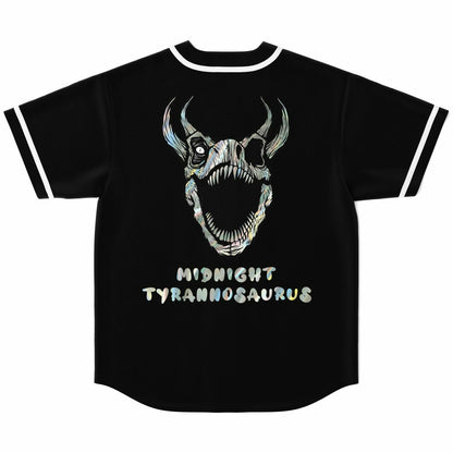 Midnight Tyrannosaurus Black Rave Baseball Jersey
