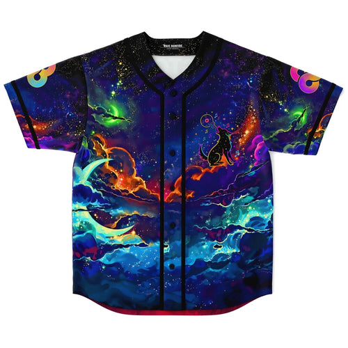 Deep Cosmic Vibrant Galaxy Rave Baseball Jersey