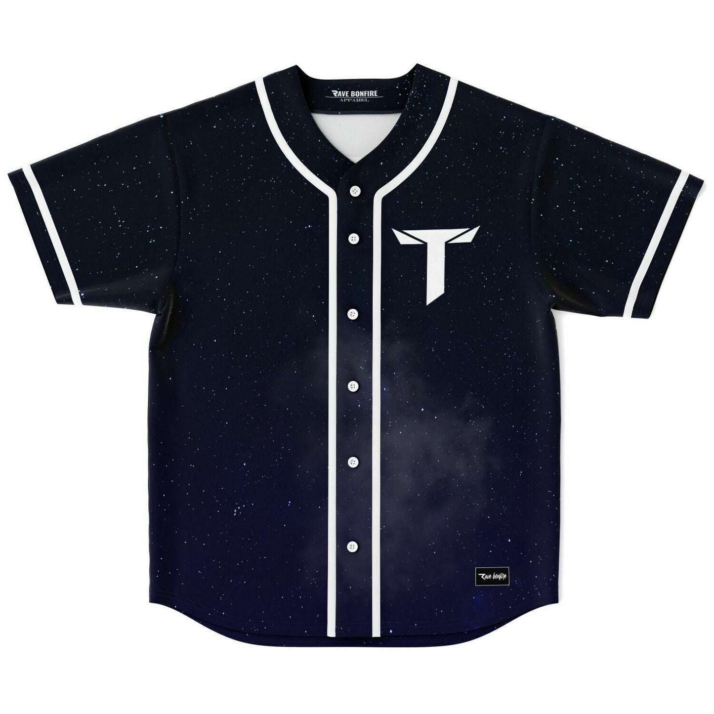 Teminite Deep Navy Night Sky Rave Baseball Jersey
