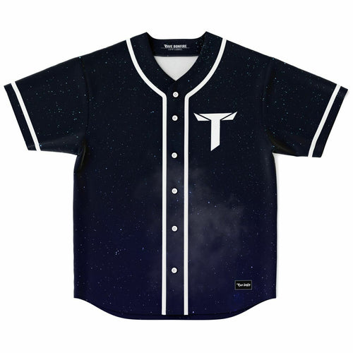 Teminite Deep Navy Night Sky Rave Baseball Jersey