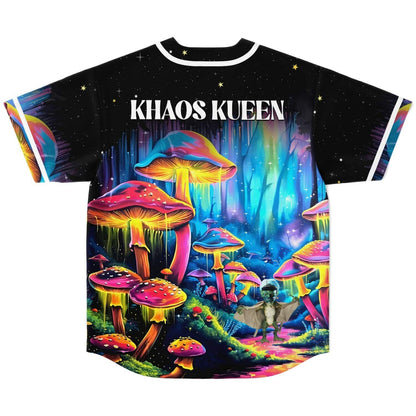 Black Night Glowing Bioluminescent Rave Baseball Jersey
