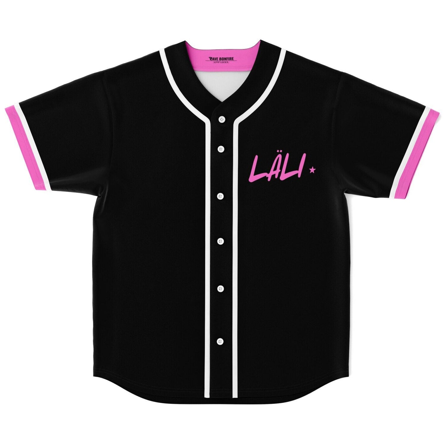 Black Mostly Plain Rave Baseball Jersey