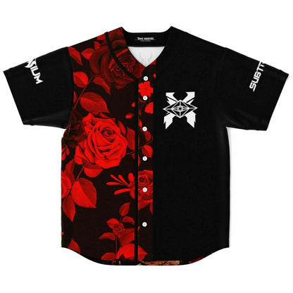 SVDDEN DEATH Black White Split Panel Rave Baseball Jersey
