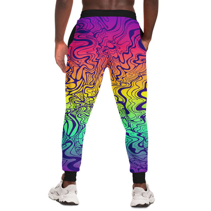 Full Rainbow Trippy Liquid Rave Joggers