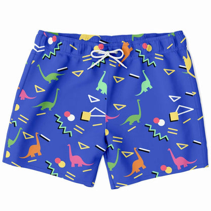 Royal Blue Long Neck Rave Swim Trunks