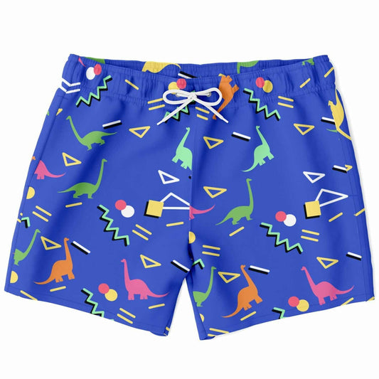 Royal Blue Long Neck Rave Swim Trunks