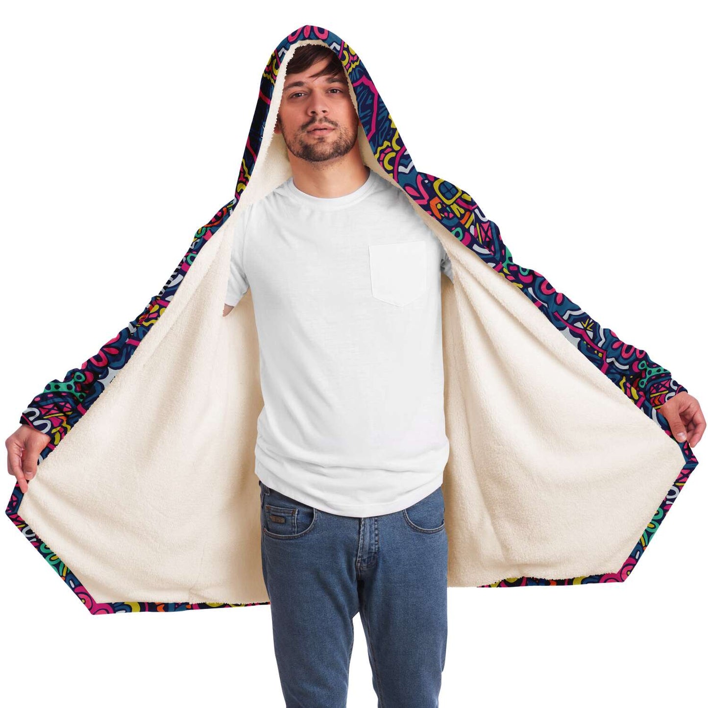 Tribal custom hooded cloak