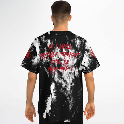 Alesso Black White Marbled Tie Rave Baseball Jersey