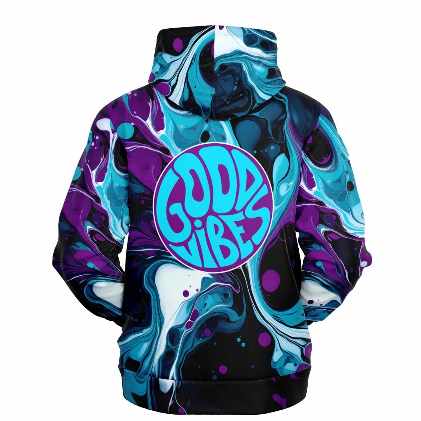 Purple Marble Good Vibes Rave Hoodie
